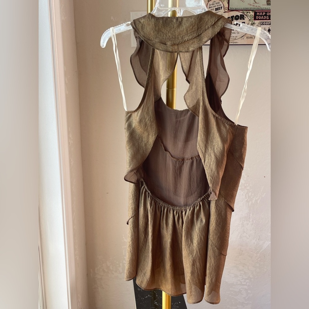 Ark & Co Gold Ruffle tank - Picture 6 of 8